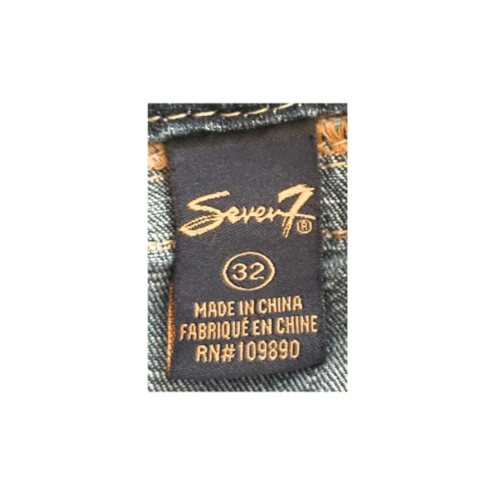 Seven7 Jeans Ankle Cropped Stretch Embroidered Pockets Blue Women’s Size 32